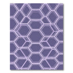 Sophisticated Lavender Geometric Honeycomb Rug