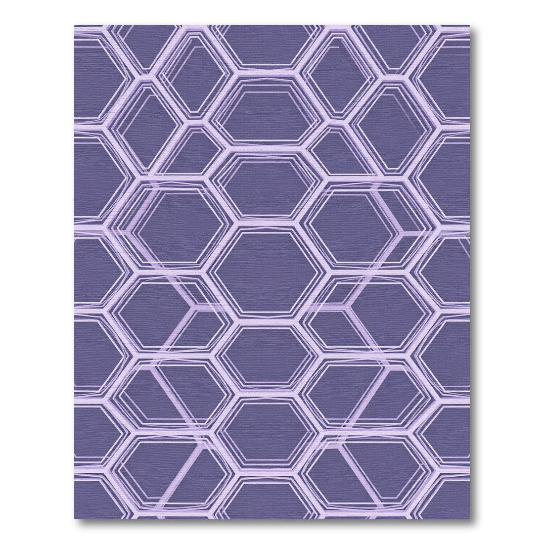 Sophisticated Lavender Geometric Honeycomb Rug