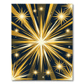 Golden Starburst Radiance Midnight Rug