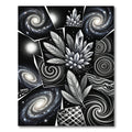 Cosmic Crystal Feather Galaxy Collage Rug