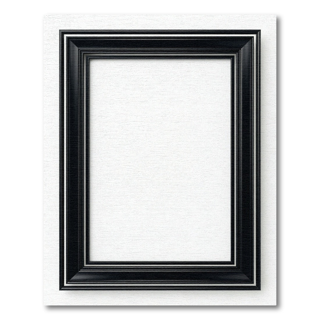 Black Elegant Beveled Edge Frame Rug
