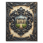 Ornate Crest French Chateau Estate Rug
