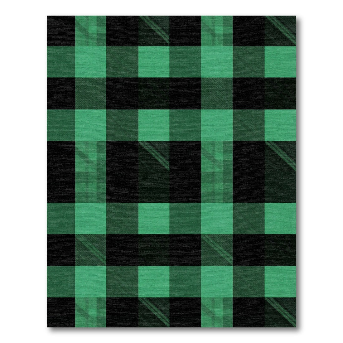 Green and Black Buffalo Check Rug