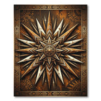 Celestial Gold Sunburst Geometric Area Rug