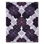 Purple Clover Geometric Plaid Tile Rug