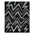 Jagged Gray Lightning Bolt Rug
