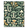 Enchanted Forest Mushroom Botanical Illustration Rug