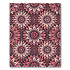 Dusty Rose Floral Mandala Blossom Rug