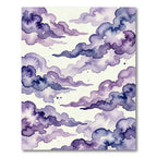 Ethereal Purple Watercolor Cloudscape Rug