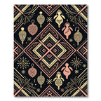 Tribal Geometric Figures Cream Coral Rug
