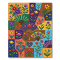Colorful Quilted Patchwork Floral Heart Rug