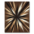 Brown Starburst Sharp Rays Rug
