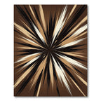 Brown Starburst Sharp Rays Rug