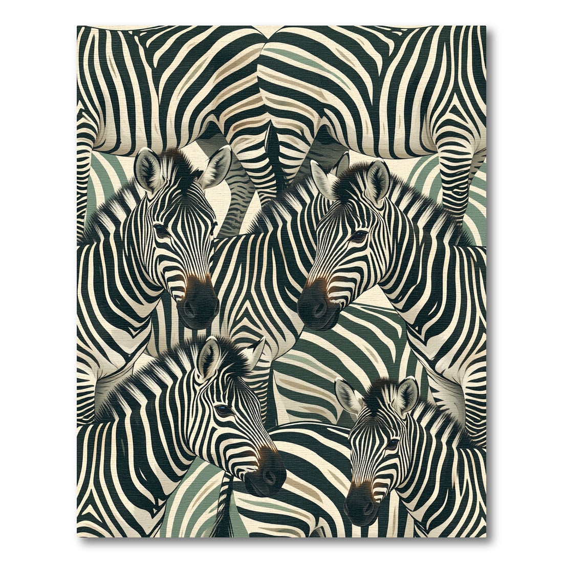 Wild Zebra Stripes All Over Rug