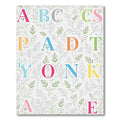 Alphabet Floral Whimsical Color Letter Collage Rug