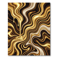 Liquid Gold Marble Swirl Abstract Art Rug