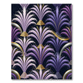 Art Deco Purple Golden Fountain Cascade Rug