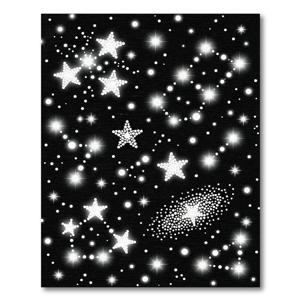 Cosmic White Stars Galaxy Sparkle Rug