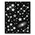 Cosmic White Stars Galaxy Sparkle Rug