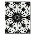 Monochrome Starburst Geometric Arrangement Rug