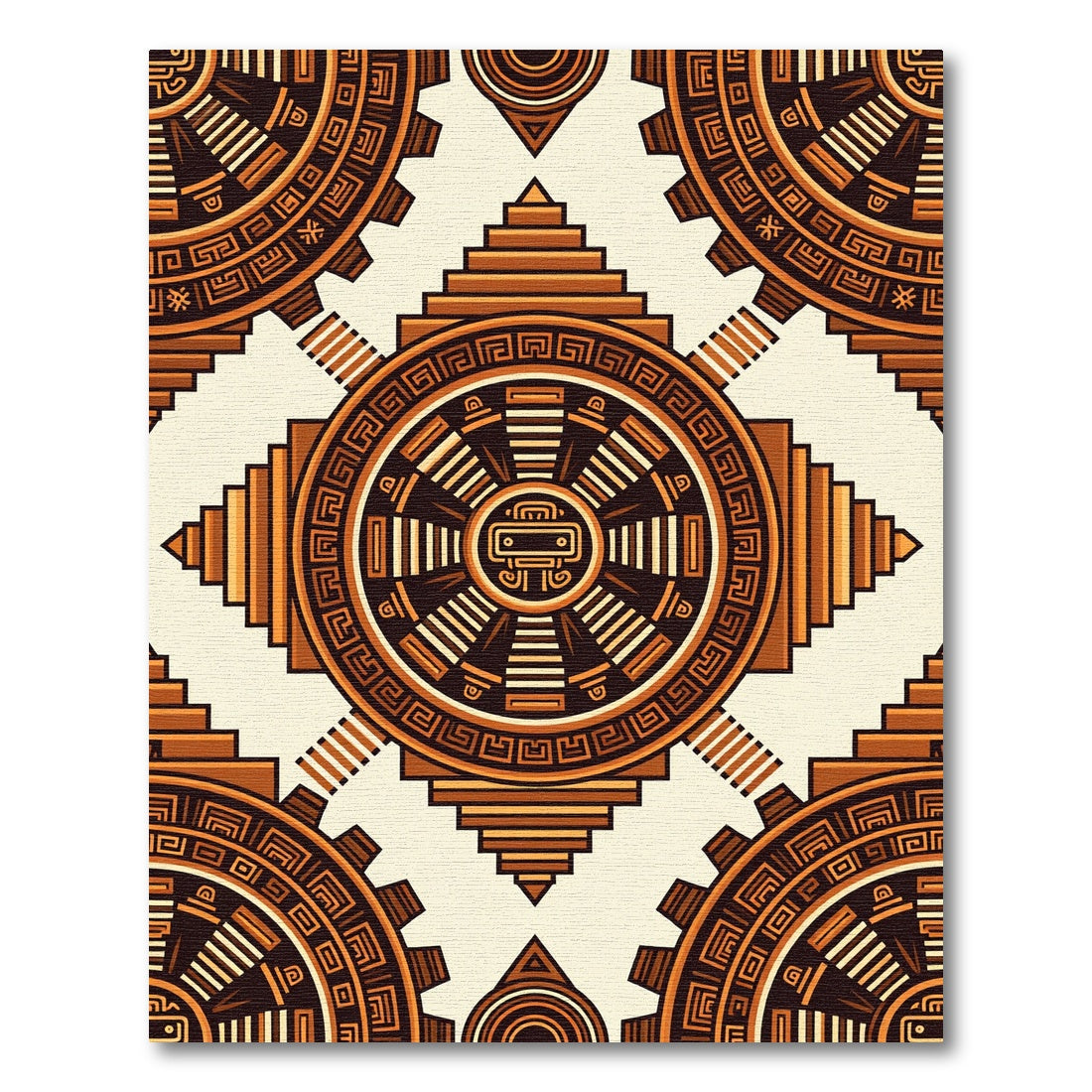 Sunburst Sunstone Geometric Medallion Rug
