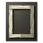 Rustic Aged Wood Grain Frame Rug