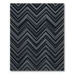 Sophisticated Charcoal Zigzag Chevron Texture Rug