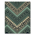 Sage Green Ancient Geometric V-Shape Rug