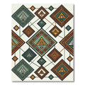 Tribal Earth Pyramid Geometric Medallion Rug