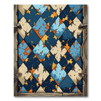 Cracked Indigo Teal Diamond Talavera Rug