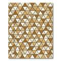 Earthy Tan Gradient Triangles Rug