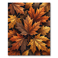 Golden Autumn Maple Leaf Collage Rug