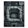 Stone Well Dark Concrete Stairwell Rug