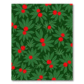Emerald Green Red Berry Foliage Rug