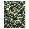 Emerald Green Coiled Serpent Scales Rug