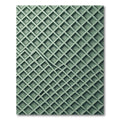 Sage Green Geometric Lattice Grid Rug