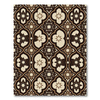 Earthy Brown Geometric Star Arch Rug