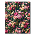 Elegant Pink Peony Rose Floral Bouquet Rug
