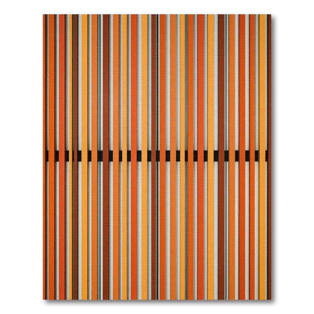 Orange Toned Vertical Stripe Texture Rug
