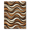 Earthy Tones Wavy Stripe Composition Rug