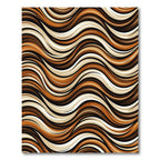 Earthy Tones Wavy Stripe Composition Rug