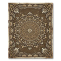 Ornate Dark Chocolate Floral Medallion Rug