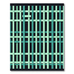 Teal Mint Grid Stripe Rug