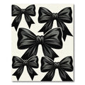 Elegant Black Bow Tie Illustration Rug