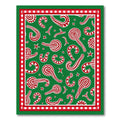 Green Red Candy Cane Stars Rug