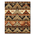 Earthy Aztec Pyramid Geometric Terracotta Rug
