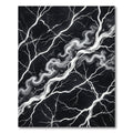 Monochrome Branch Swirl Marble Rug