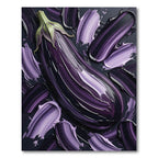 Deep Purple Brushstroke Eggplant Texture Rug