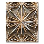 Golden Starburst Geometric Neutral Accent Rug