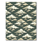 Soft Sage Whimsical Cream Cloud Layers Rug